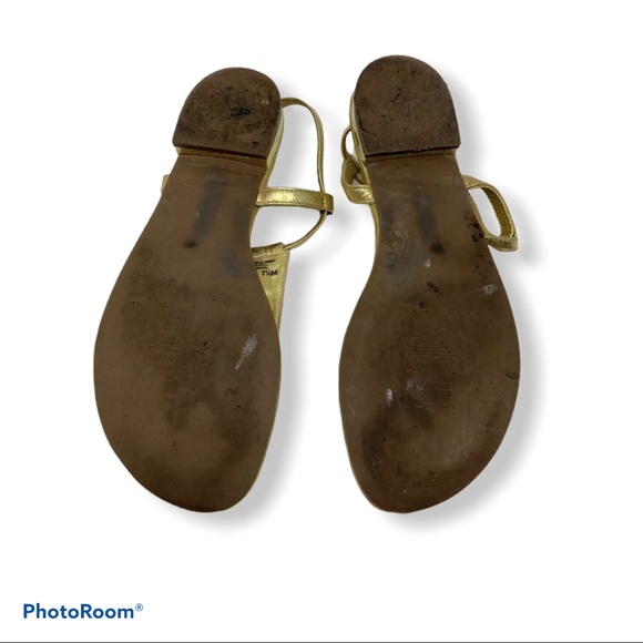 Tory Burch Britton Flat Thong Sandals - Gold - Picture 3 of 4